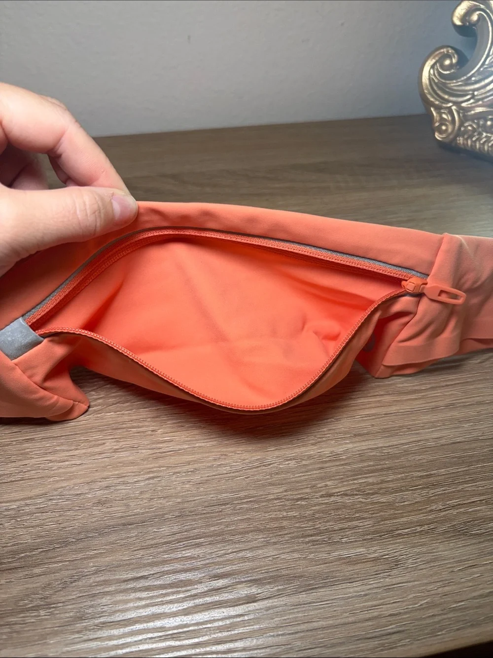 lululemon Fast and Free athletica Coral Orange Slim Waist Pouch